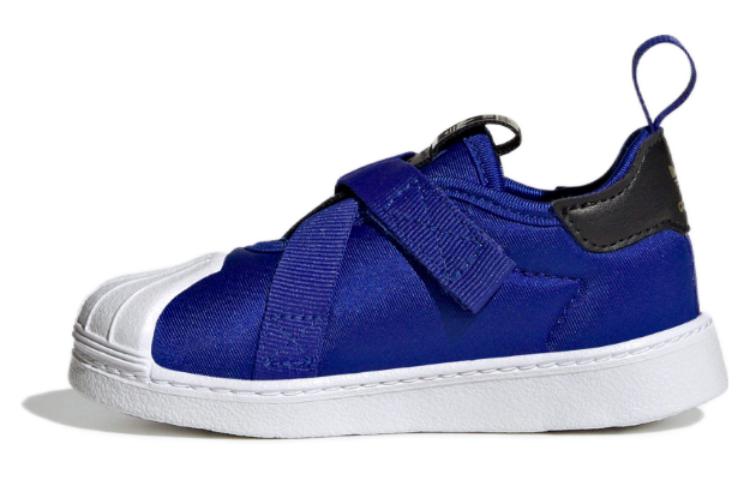 Adidas originals superstar 360 comfort shock absorbing low top toddler shoes blue infant & toddler