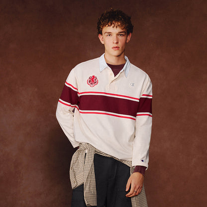 Champion x harry potter гарри поттер ко-бренд fw25 сотни тенденция простой сплайсинг столкновение мода удобный с длинными рукавами рубашки поло американская версия мужчины и женщины с одинаковыми моделями