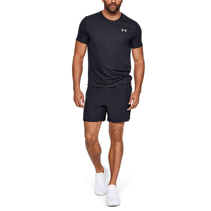 Under armour ua speed stride tight solid colour crew neck pullover short sleeve t-shirt unisex black