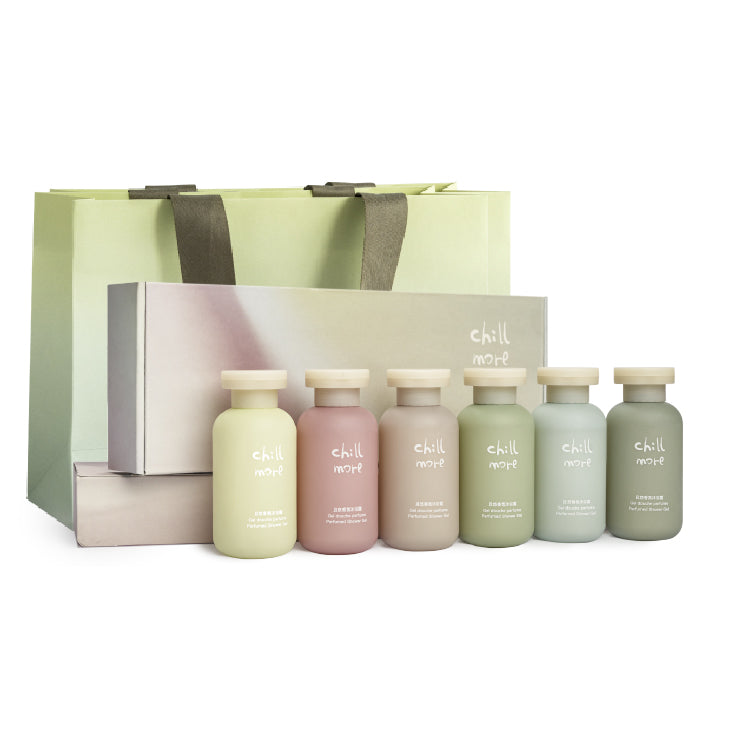Гель для душа chillmore fragrance чистый увлажняющий аромат 120 мл*6 мультиароматизированный дорожный набор для мальчиков и девочек на все сезоны