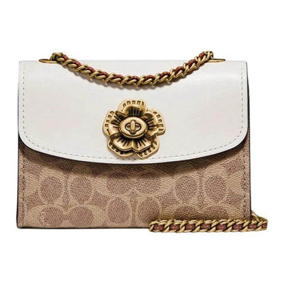Сумка женская Coach Parker 18 Camellia Chain Coated Canvas - Boxette Shop