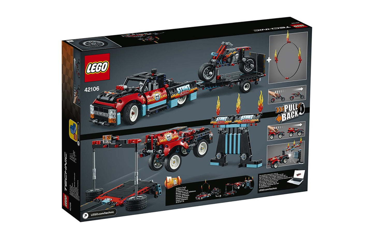 LEGO yuk mashinalari va velosiped stunt shousi (42106)