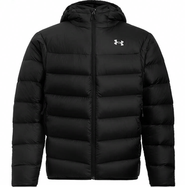 Under armour core down training sports fashion hooded down jacket men's black