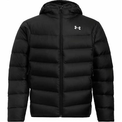 Under armour core down training sports fashion hooded down jacket men's black