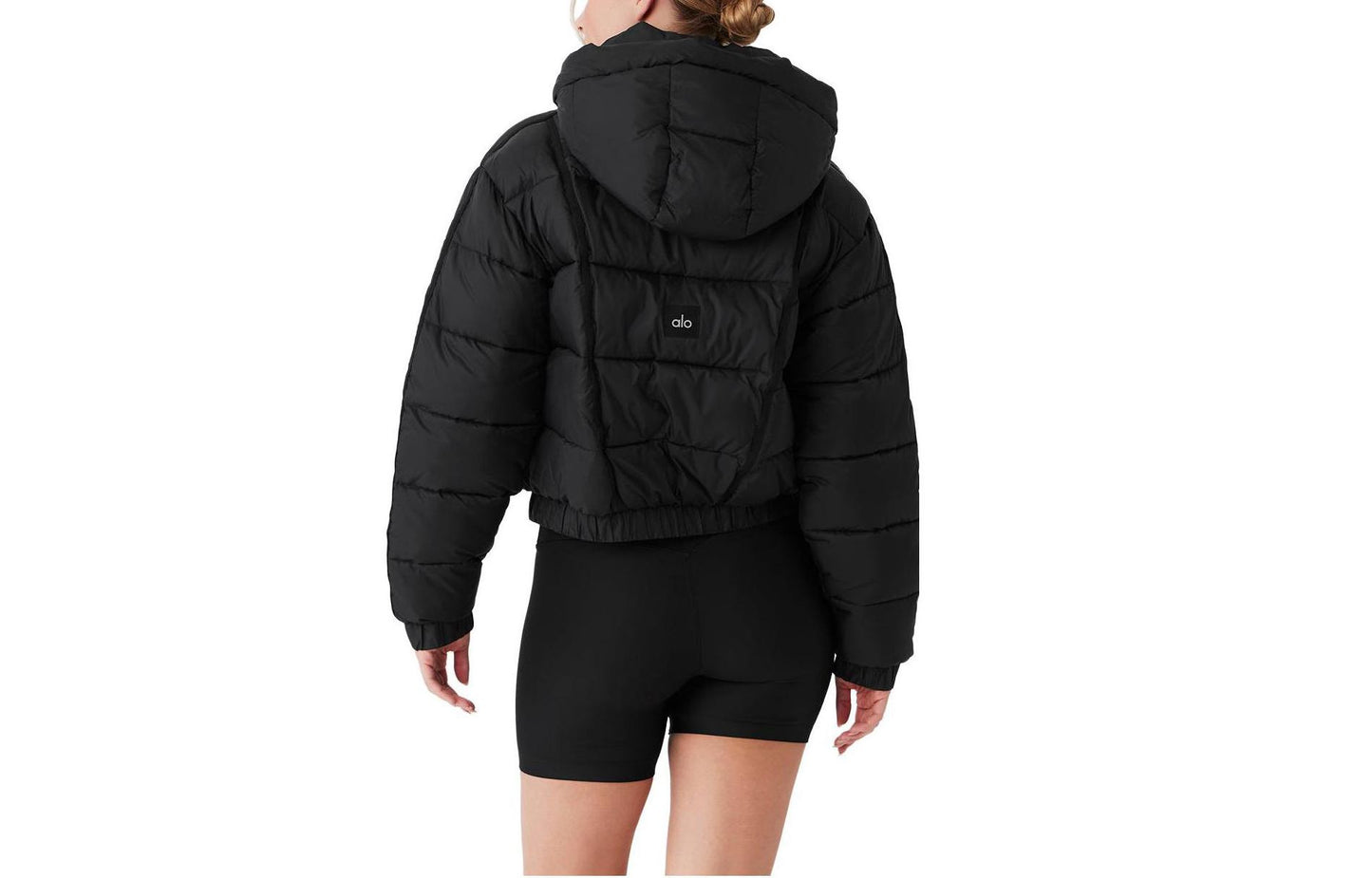 Пуховик женский Alo Yoga Striped Detachable Hood