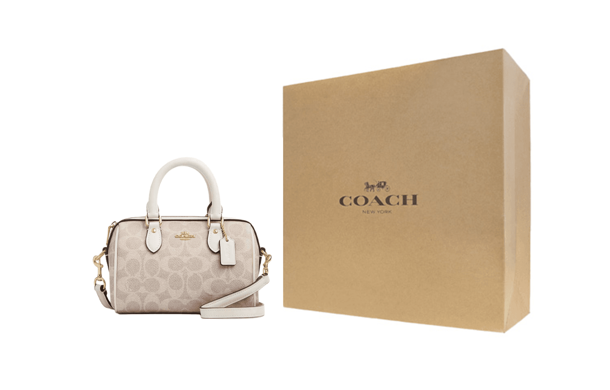 Сумка женская Coach Rowan 18 Classic Print Zip Closure - Boxette Shop