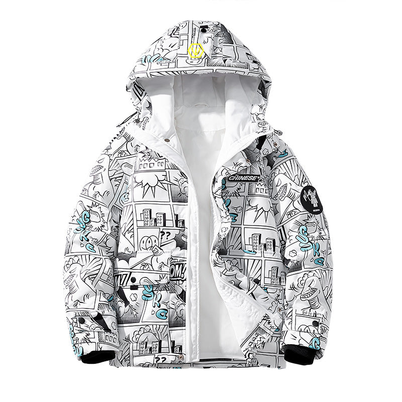 Пуховик мужской Fuerza Demon Print