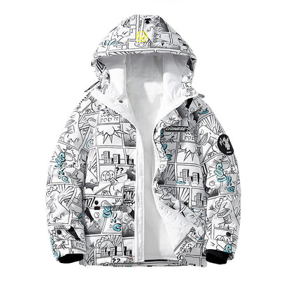 Пуховик мужской Fuerza Demon Print