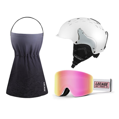 Горнолыжный шлем и очки Lecage Lecage