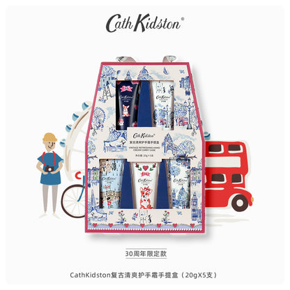 Cath kidston vintage освежающий крем для рук tote box импортировано из великобритании набор для ухода питательный ароматический увлажняющий 20г*5
