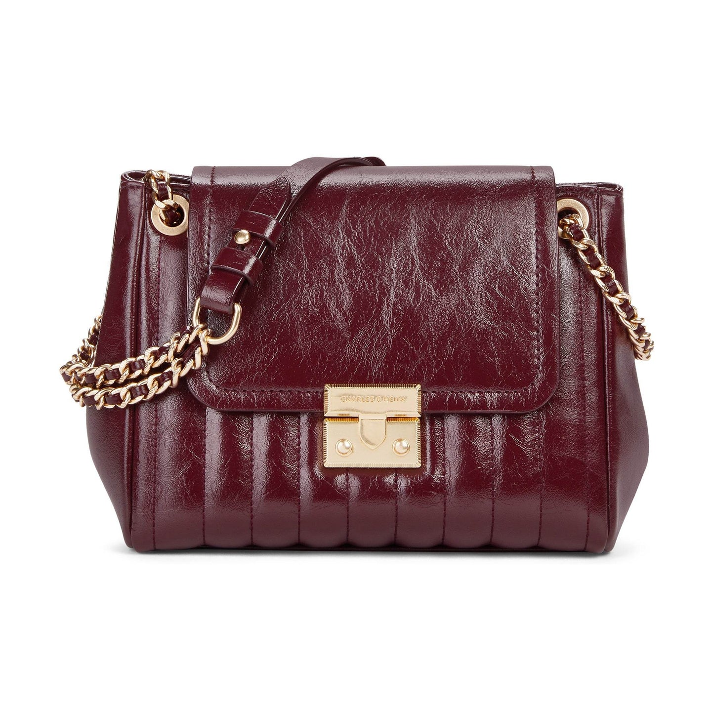 Сумка женская Charles&Keith Encore Vertical Check Chain Underarm - Boxette Shop