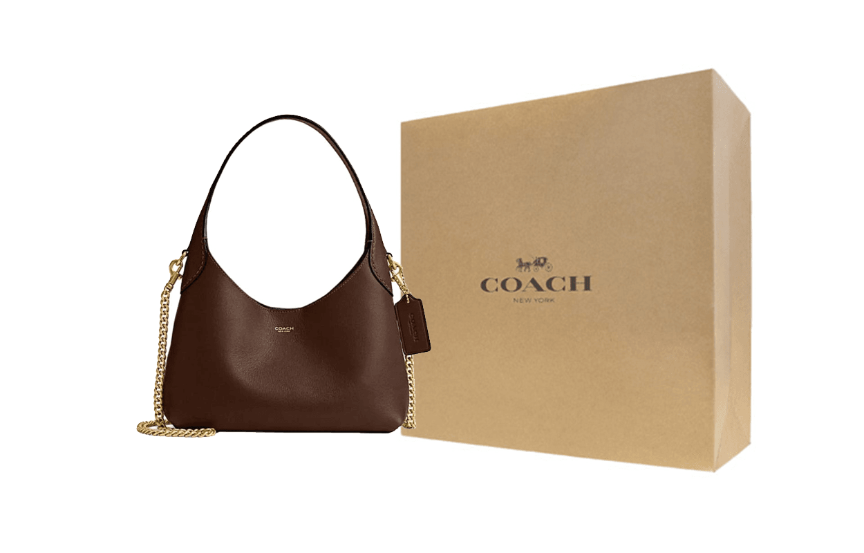 Сумка женская Coach Brooklyn 23 Brand Logo Magnetic Clasp - Boxette Shop