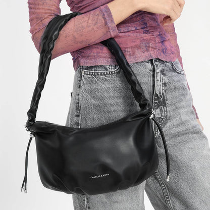 Сумка женская Charles&Keith Pleated Noir - Boxette Shop