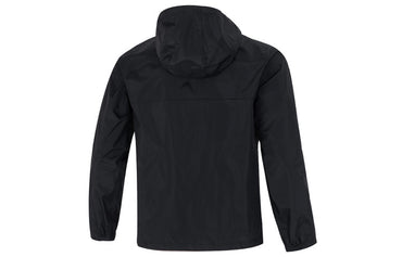 Under armour stormproof cloudstrike 2.0 solid colour athleisure hooded jacket autumn men's black