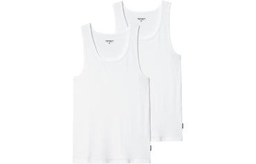 Carhartt WIP SS24 To'q rangli ekipaj bo'yinli erkaklar uchun 2 qismli oq yelek