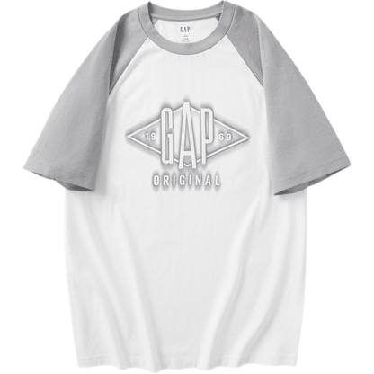 Gap urban casual collection хлопковая футболка с плечевым швом и круглым вырезом с коротким рукавом мужские и женские футболки - Boxette Shop