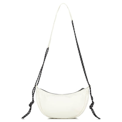 Yangi balansli zip yopilgan logotipli markali matodan yelkali ko'ndalang sumkasi oddiy ayollar rangpar choyshab