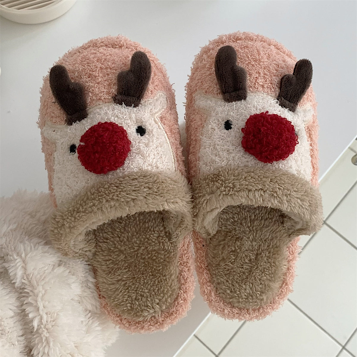 Тапочки Рождественские плюшевые