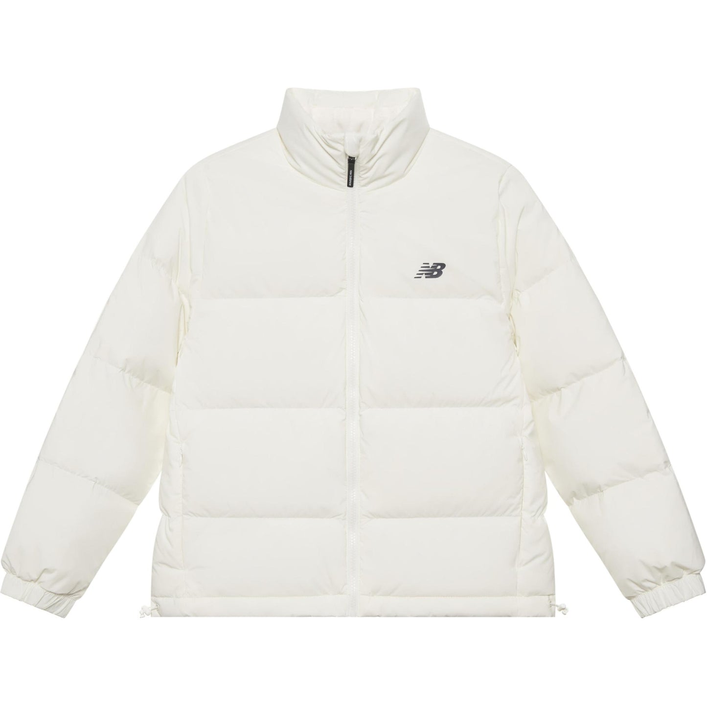 New Balance sport life to'plami brend logotipi engil tekis rangli fermuarli etagi sozlanishi stendli yoqa o'rdak past qalpoqsiz oddiy nonli past ko'ylagi ayollar fil suyagi