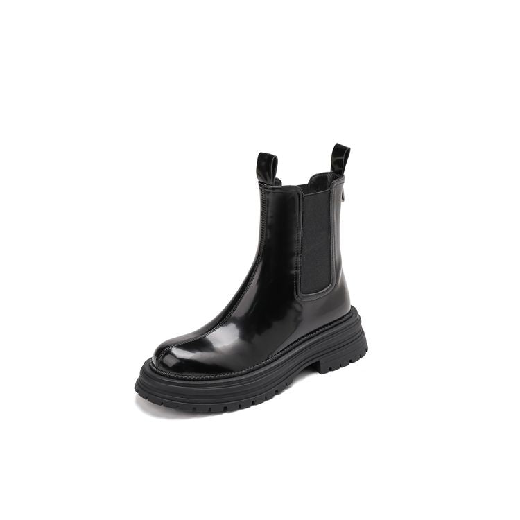 Balletcat cowhide simple daily commuter business comfort short chelsea boots 4.5cm women's