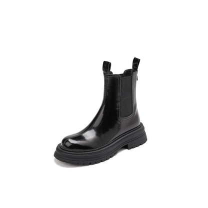 Balletcat cowhide simple daily commuter business comfort short chelsea boots 4.5cm women's