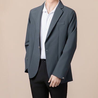 Anti-ofis trendining koreyscha versiyasi erkaklarning kichkina toplari chiroyli bo'sh Gonkong uslubidagi ko'ylagi erkaklar ko'p qirrali kundalik kostyumi engil hashamatli kostyum erkaklar modellari