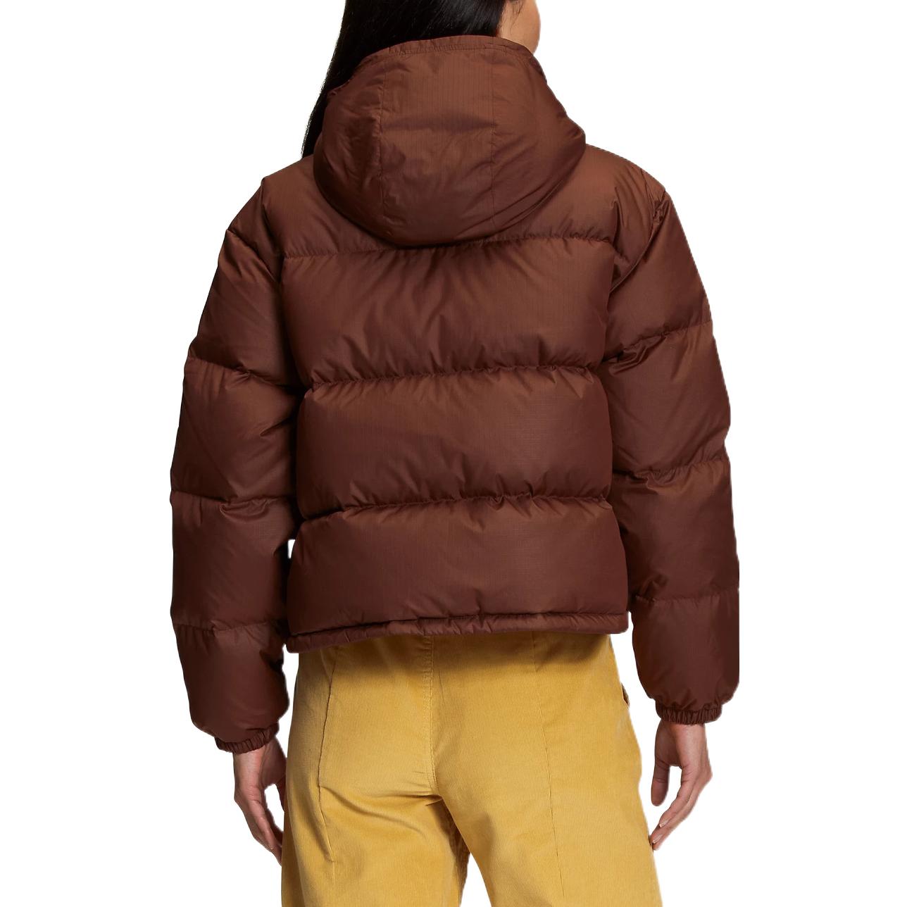 The north face the north face solid quilted hooded long sleeve down coat women's black oak