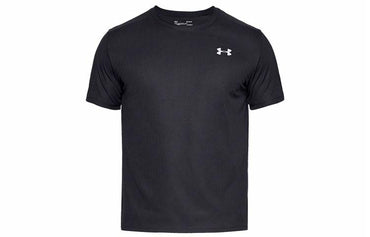 Under armour ua speed stride tight solid colour crew neck pullover short sleeve t-shirt unisex black