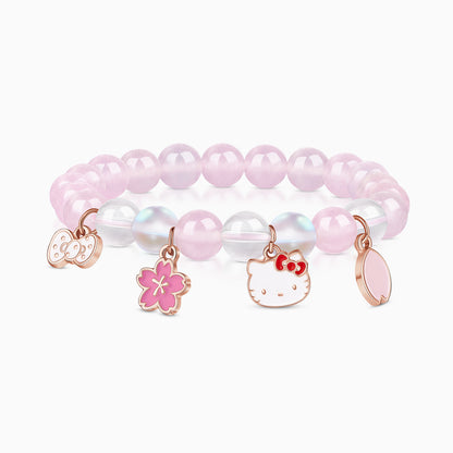 Браслет женский Hello Kitty Bow Rose Quartz