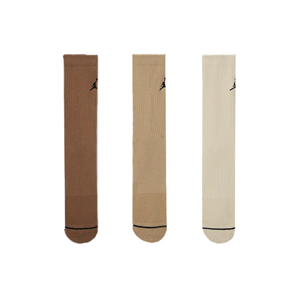 Jordan Jordan Kundalik tez quriydigan moda yuzta sport o'rta paypoqlari erkaklar va ayollar uchun 3 juft rang-barang