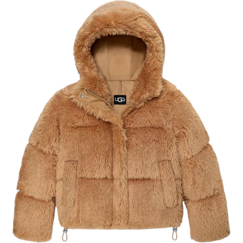 Ugg fw24 ronnie куртка с длинным рукавом сидячая хлопковая женская коричневая