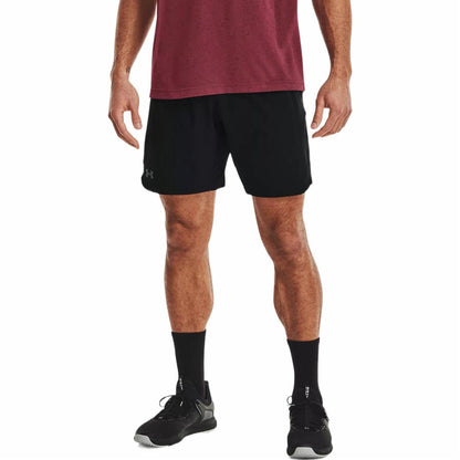 Шорты under armour woven ua elevated 2.0 logo printed solid athleisure shorts men's black