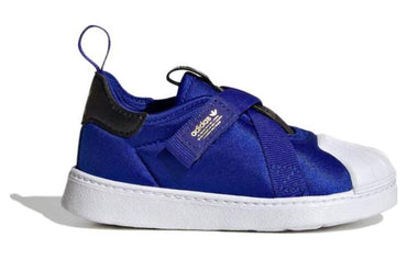 Adidas originals superstar 360 comfort shock absorbing low top toddler shoes blue infant & toddler