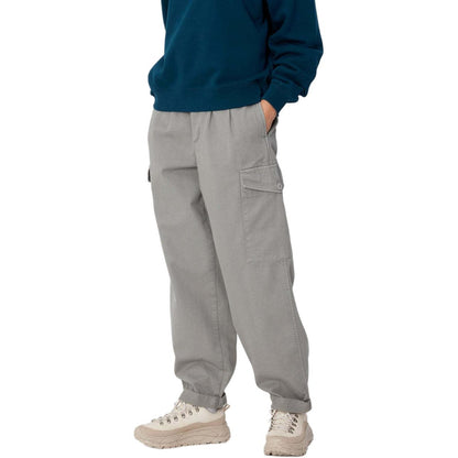 Carhartt ro'molchali plili logotip kvadrat naqshli fermuarli bo'sh ish shimlari tumanli kulrang