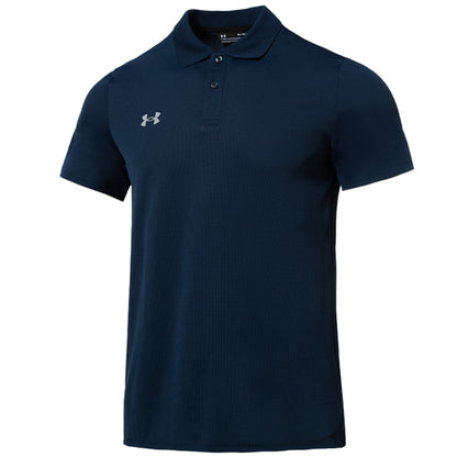 Under armour athletic life solid colour athletic casual breathable straight pullover polo shirt men's navy