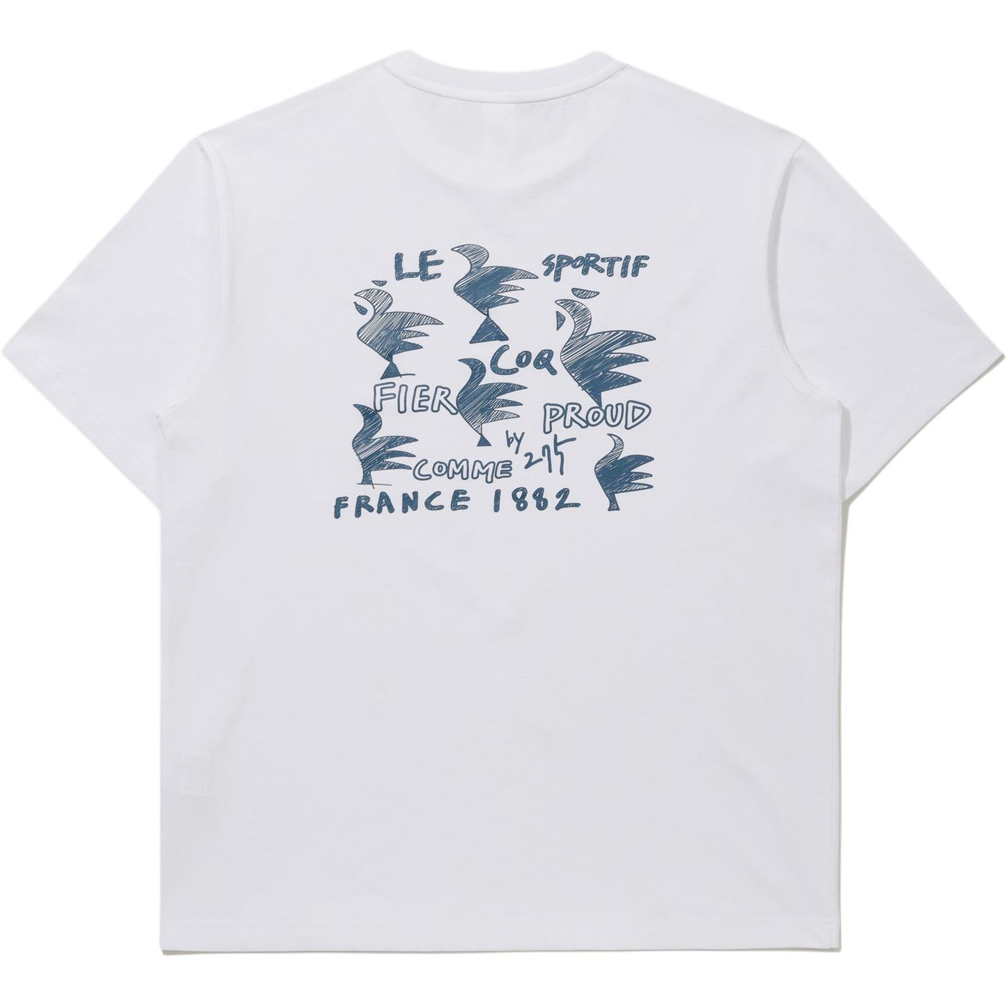 Le Coq Le Coq Sportif Ayollar uchun monogramma naqshli qisqa yengli futbolka