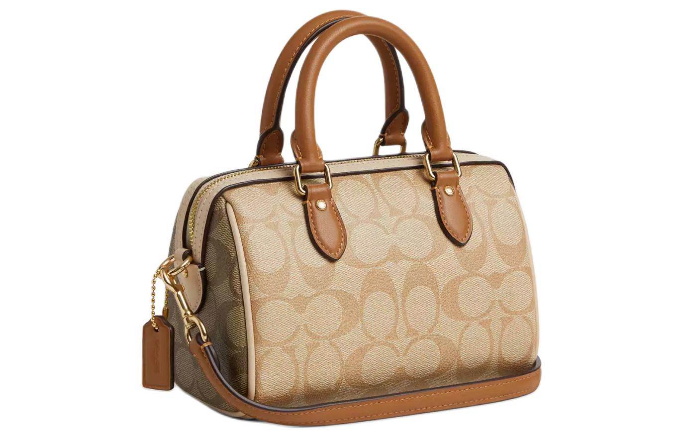 Сумка женская Coach Rowan 18 Logo Zip Closure Coated - Boxette Shop