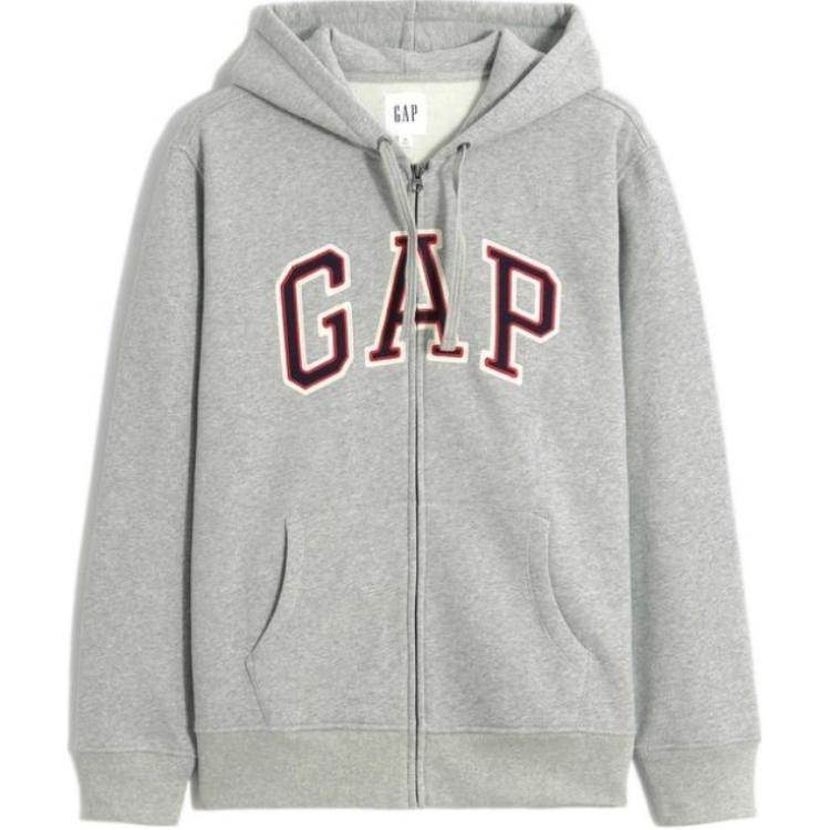 Gap буквы сплошной цвет padded капюшоном молнии с длинным рукавом толстовка унисекс - Boxette Shop