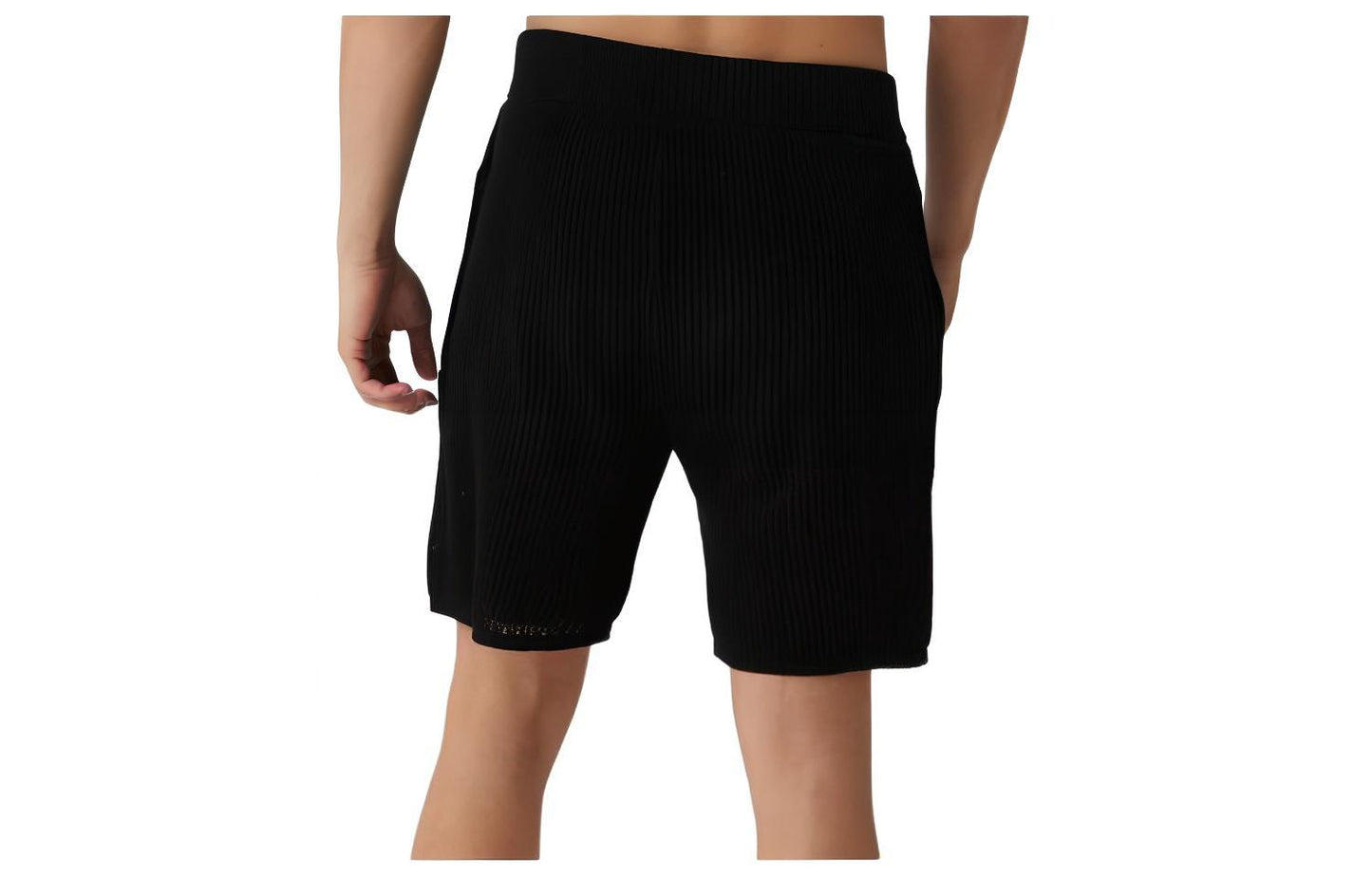 Alo yoga trikotajli tekis rangli to'rli erkaklar sport shortilari