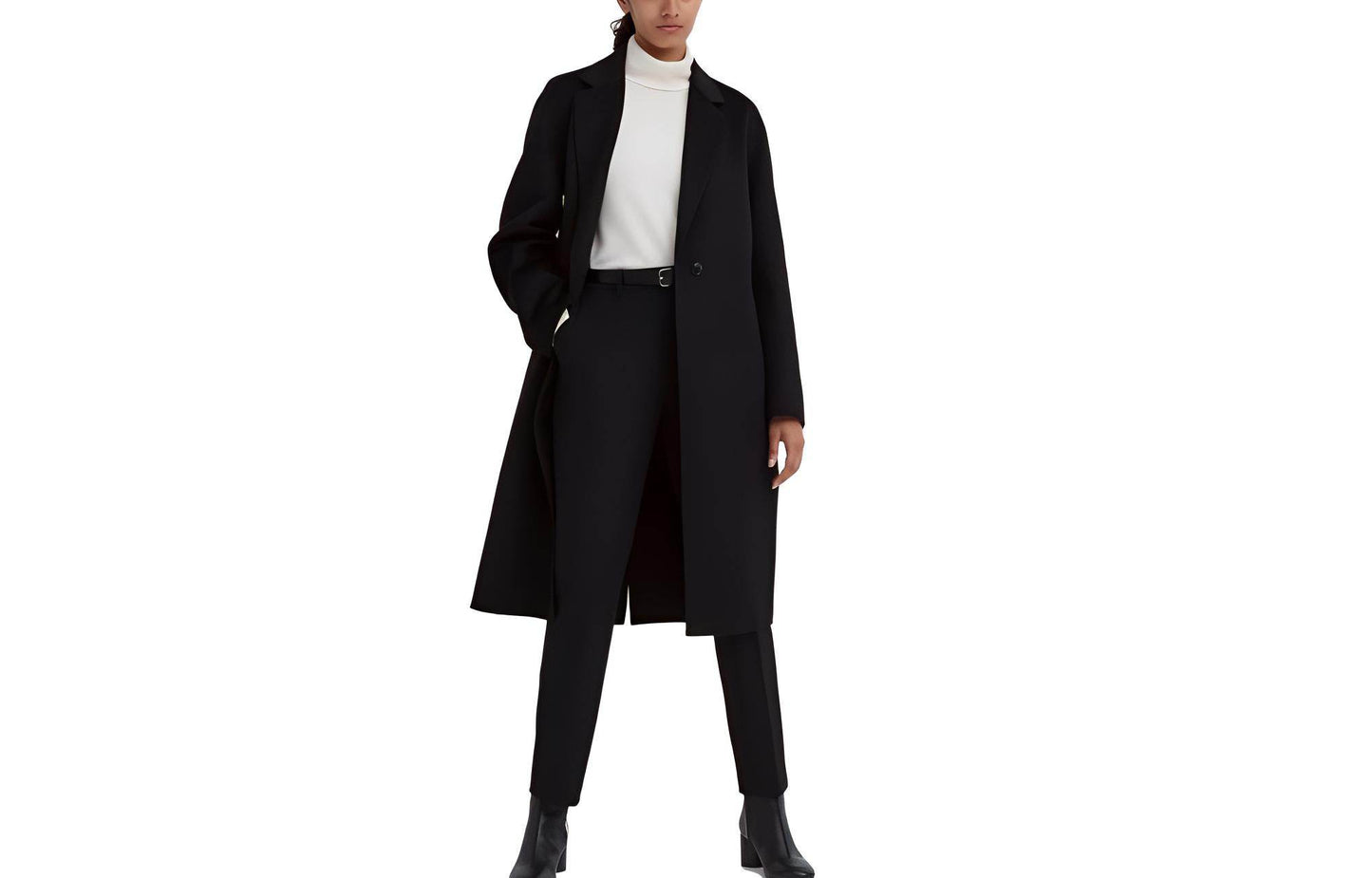 Пальто женское Uniqlo Commuter Jacket Reversible Tweed Long - Boxette Shop