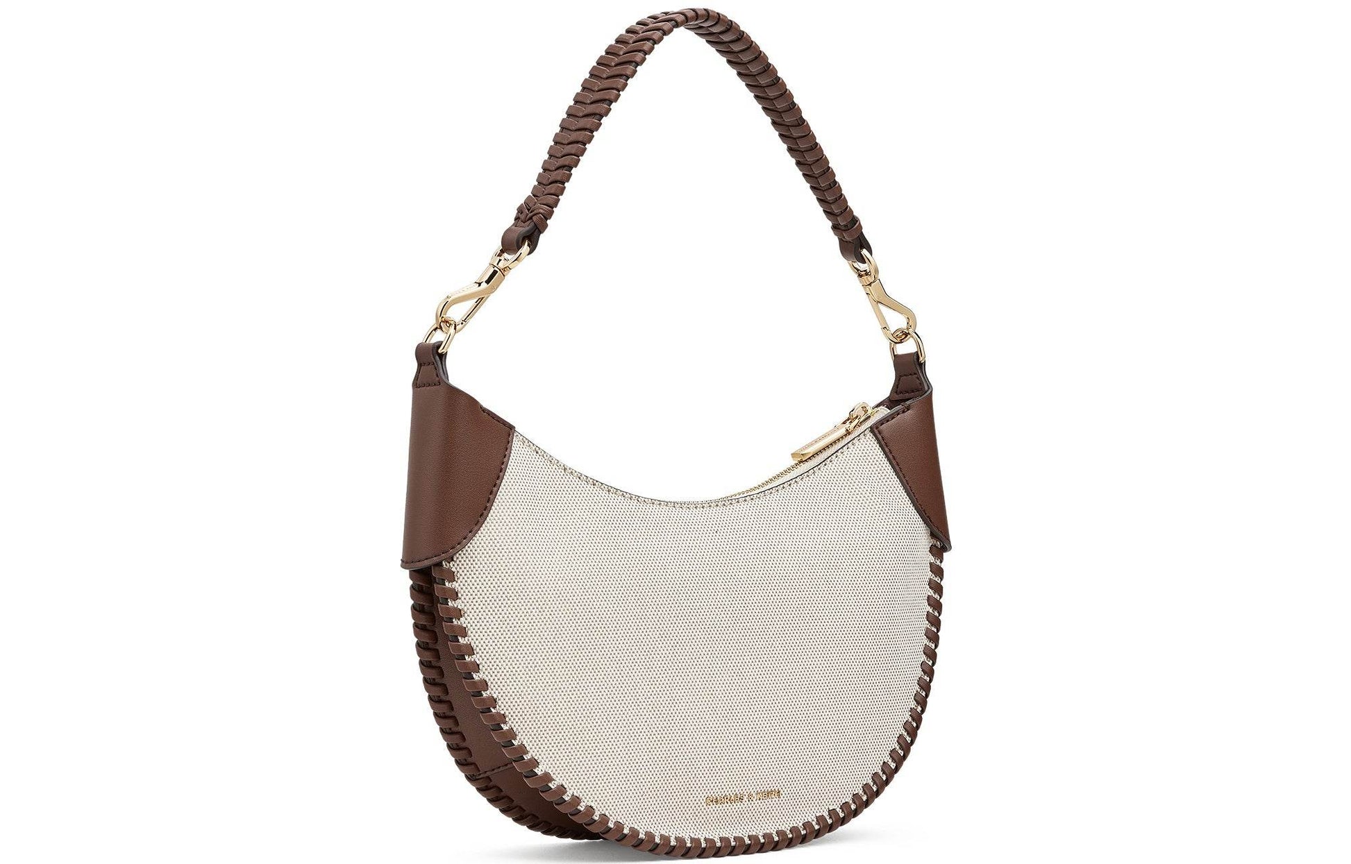 Сумка женская Charles&Keith Canvas Collection Blade Hanging Crescent - Boxette Shop