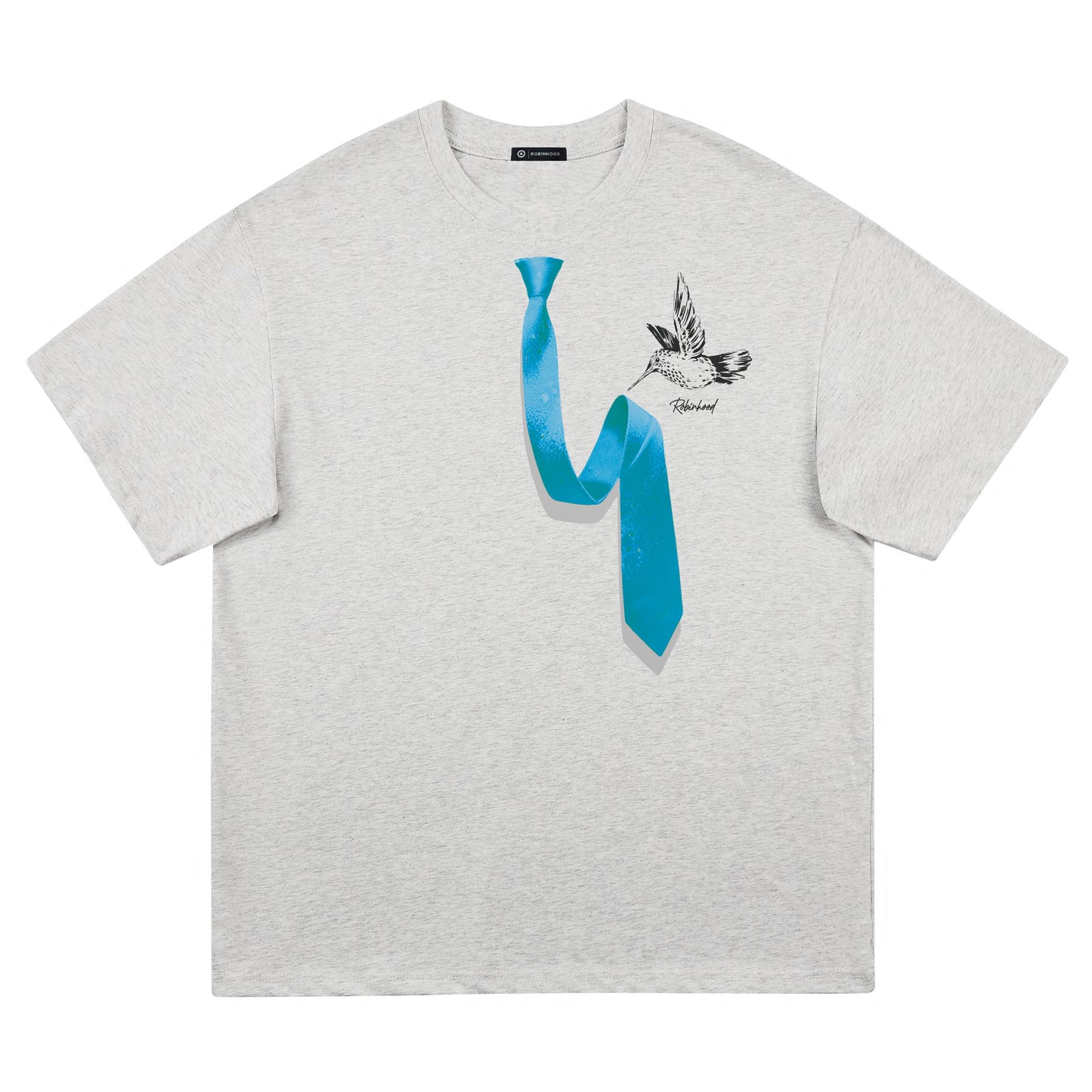 Robin Gud robinhood Amerika retro erkin tasodifiy universal hayvon naqshli tekis rangli kalta yengli futbolka erkaklar va ayollar