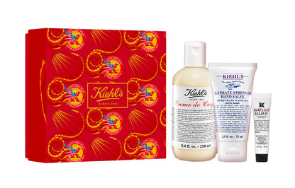 Kiehl's year of the dragon limited edition body care set увлажняющее молочко для тела 250 мл + крем для рук 75 мл + губная помада 15 мл