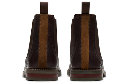 Clarks свою музыку коровьей кожи простой британский сто с коротким челси ботинки мужчины коричневый