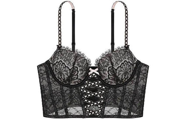 Бюстгальтер victoria's secret victoria's secret solid colour cutout lace bra женский черный - Boxette Shop