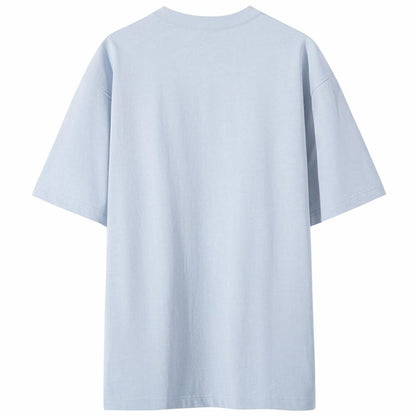 Lilbetter harfi logotipi bosma paxta amerikalik kundalik toza kiyimli dumaloq bo'yinli yarim yengli bo'shashgan juftlik qisqa yengli futbolka modelli erkaklar va ayollar