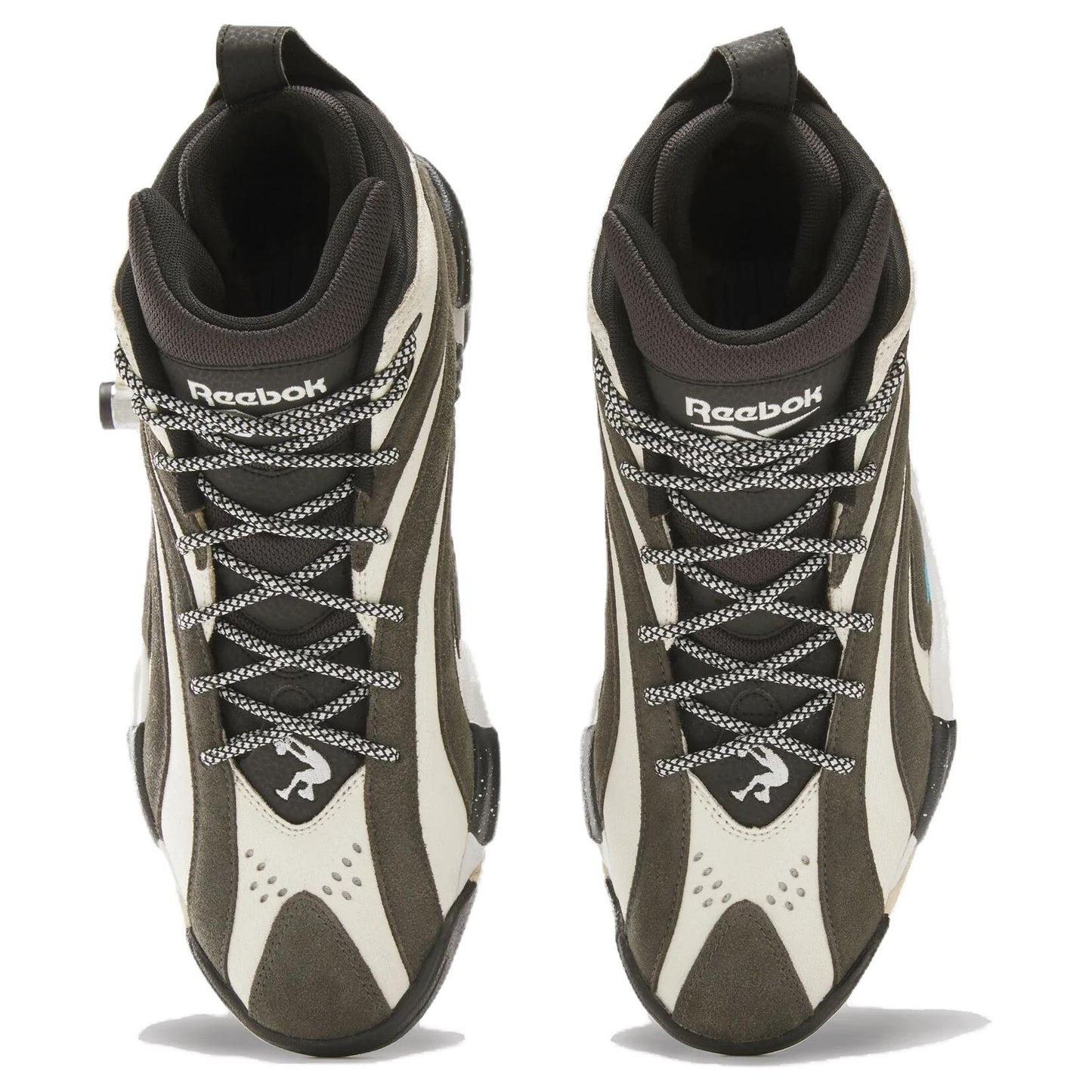 Reebok Shaqnosis Fashion Comfort High Top Retro Basketbol poyabzali erkaklar qora va oq