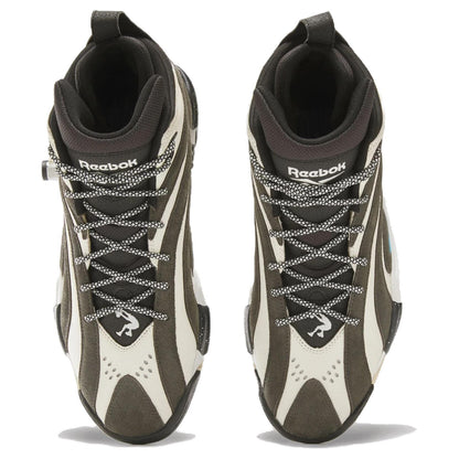 Reebok Shaqnosis Fashion Comfort High Top Retro Basketbol poyabzali erkaklar qora va oq