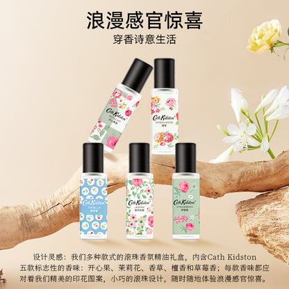 Cath kidston великобритания импортные ролл-на цветочные и фруктовые эфирные масла подарочный набор премиум печатных тройной парфюм тип духи ароматический эффект 5mlx5pcs/box