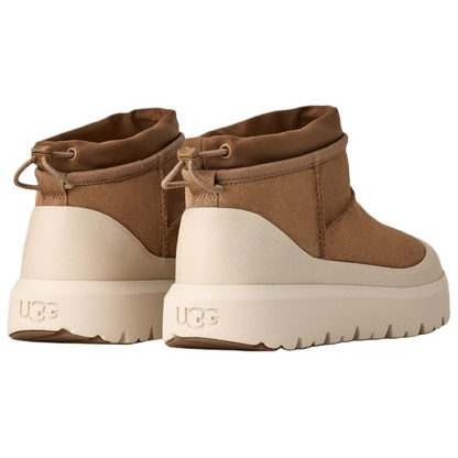 Ugg cl ultra mini weather замшевые теплые универсальные короткие снежные ботинки с круглым носком мужские